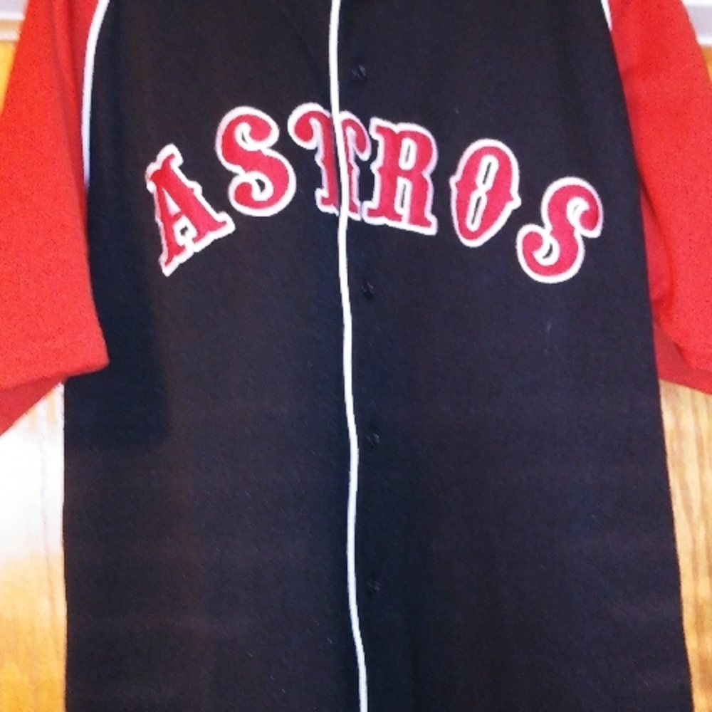 Astros men's Baseball Shirt - Black and Red